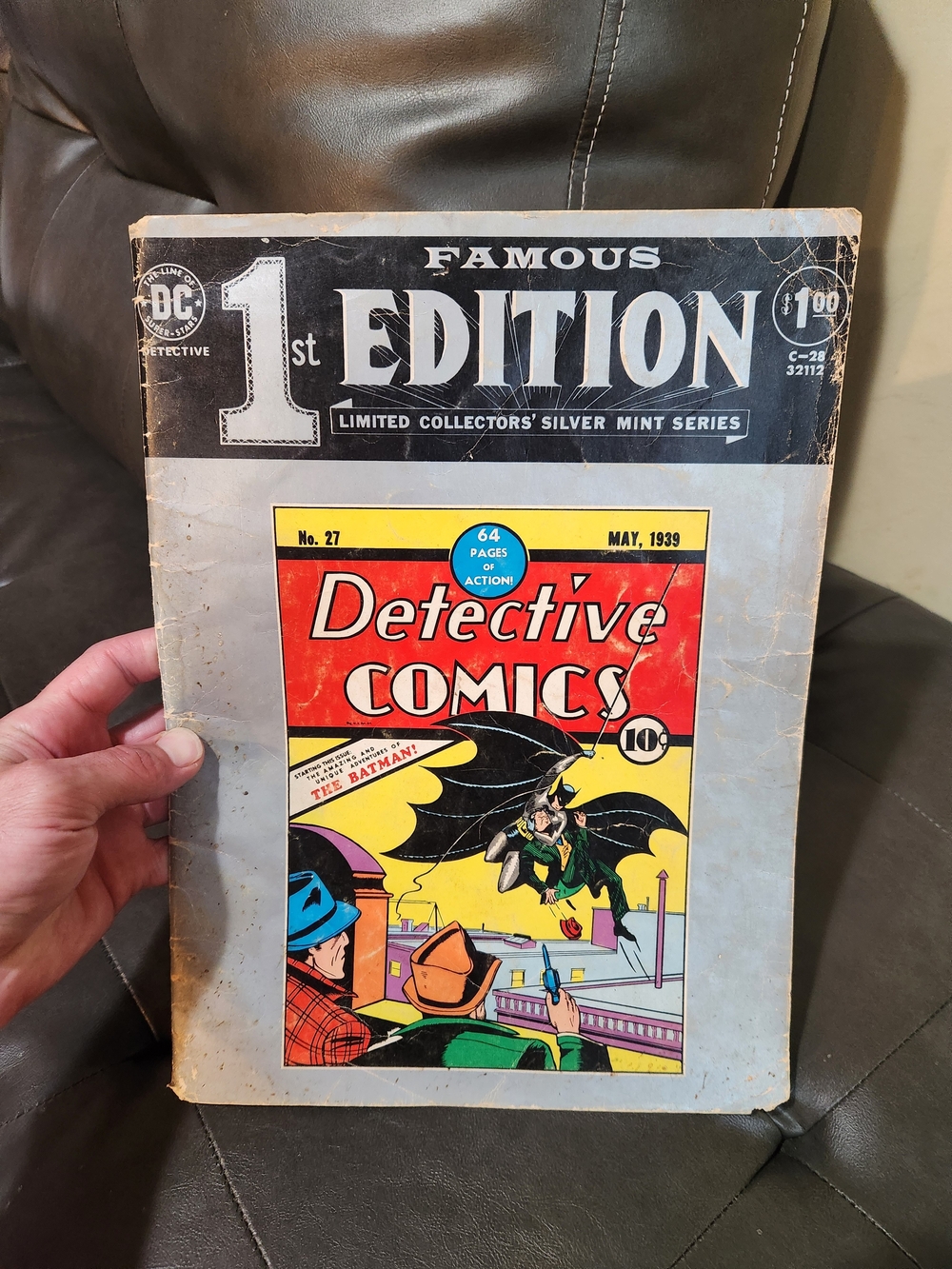1974 Detective Comics Reprint Cover Art - Black, Red, Yellow